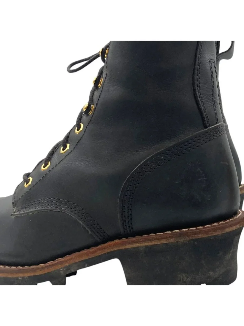 Chippewa Logger Oiled Leather Work Boots 73015 Men's 8.5 Vibram Sole Waterproof